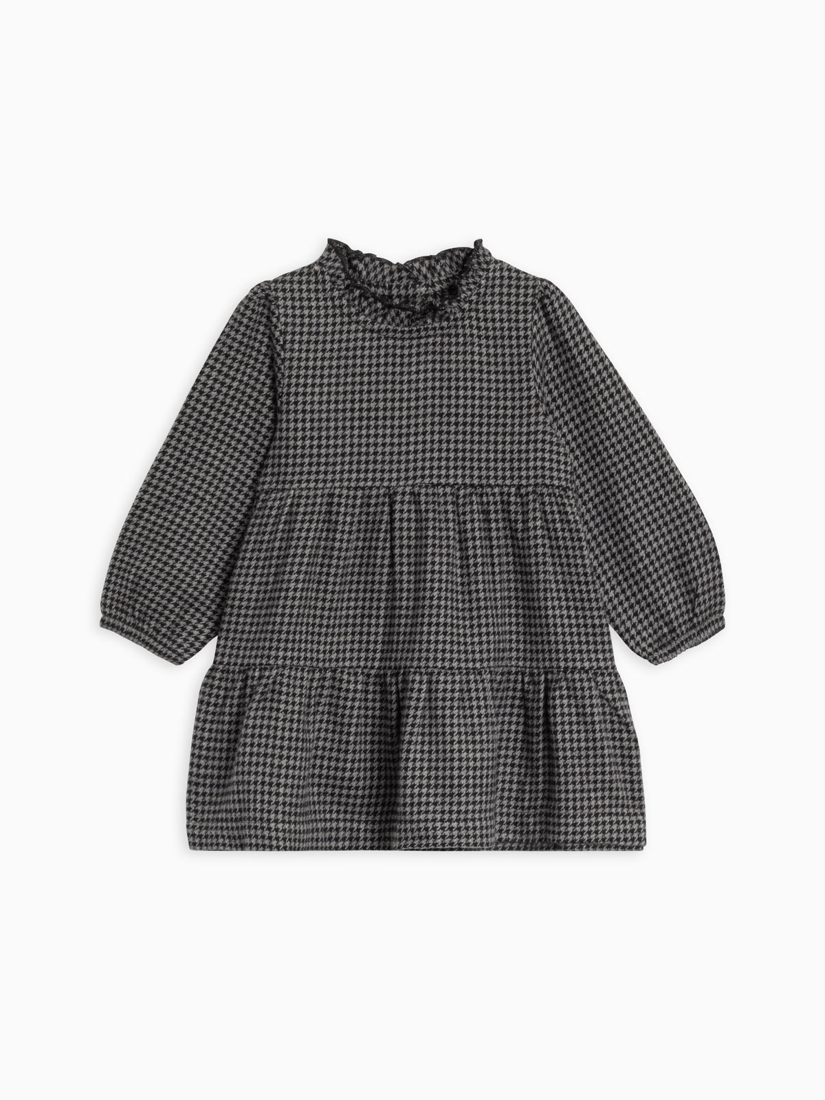 Neela Flannel Ruffle Neckline Long Sleeve Dress Sale : Baby-Kids : Dresses : Long Sleeves KENDI by Colored Organics Organic Cotton Baby and Kids Neela | Colored Organics®