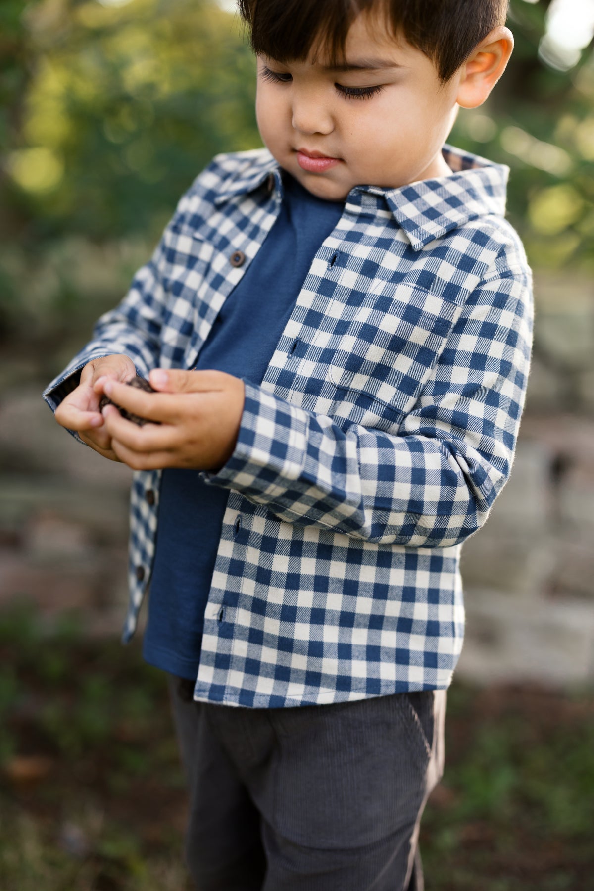 Hugo Flannel Long Sleeve Collared Button Down Shirt - Swindon Plaid