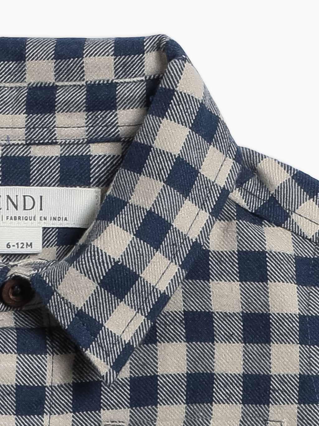 Roan Flannel Long Sleeve Collared Bodysuit - Swindon Plaid