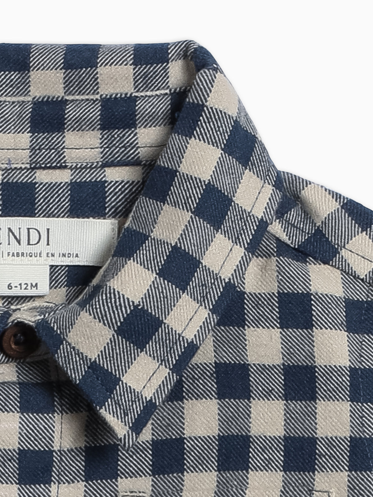 Roan Flannel Long Sleeve Collared Bodysuit - Swindon Plaid