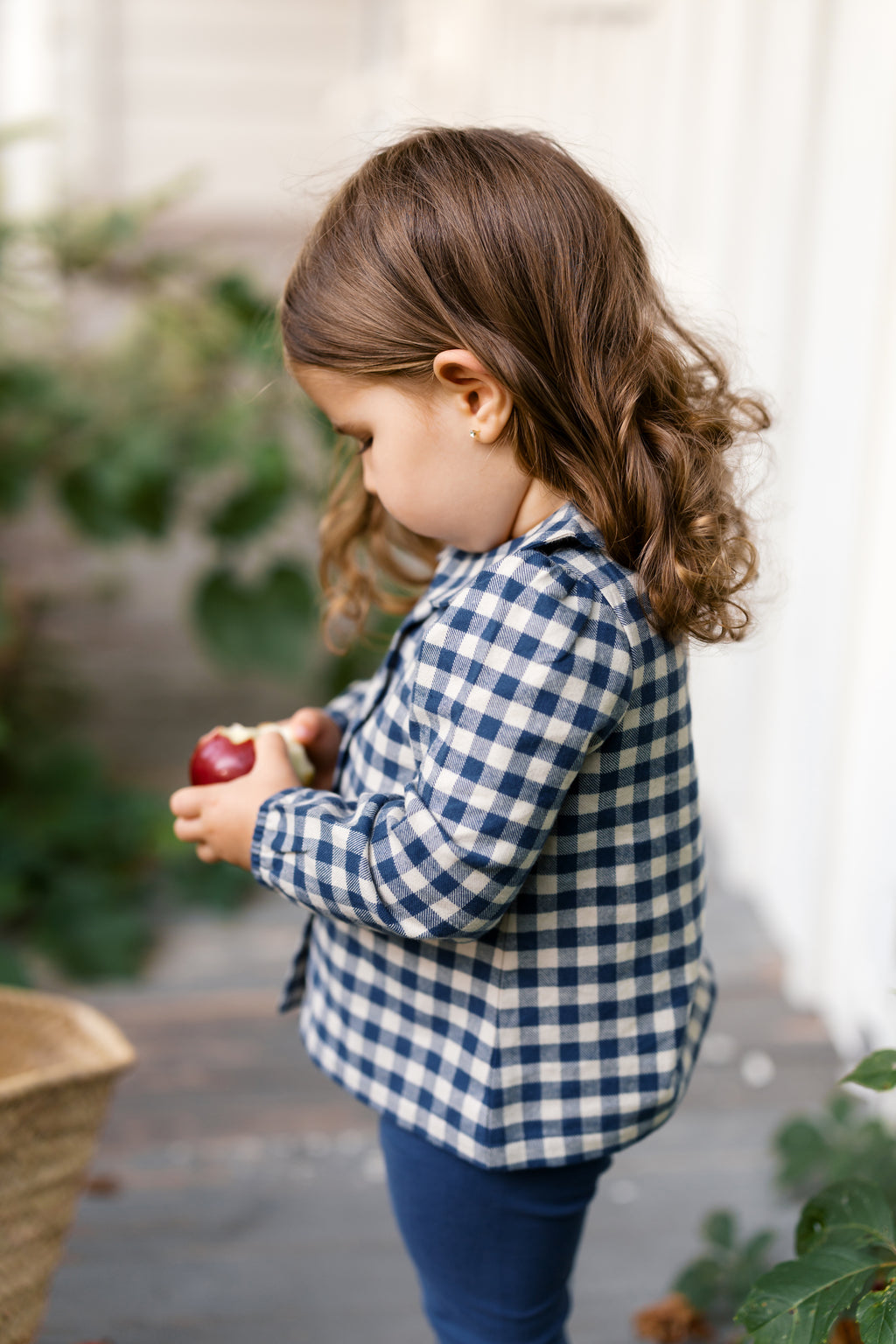 Olwen Flannel Peter Pan Collar Top - Swindon Plaid