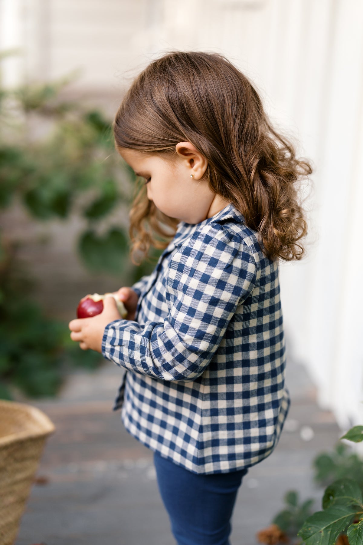 Olwen Flannel Peter Pan Collar Top - Swindon Plaid