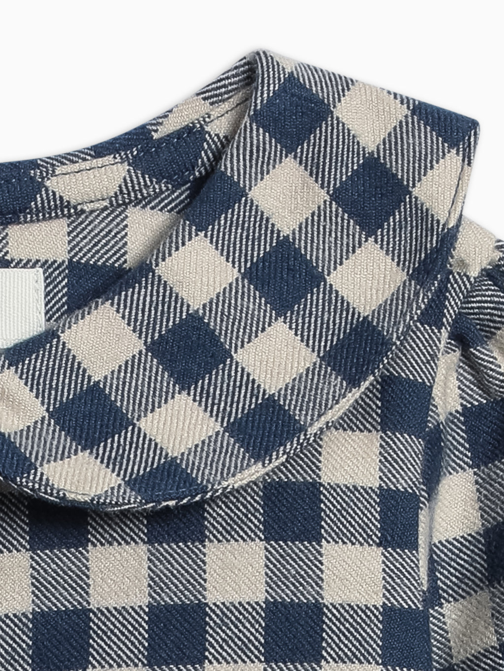 Myra Flannel Long Sleeve Peter Pan Collar Bubble Romper - Swindon Plaid