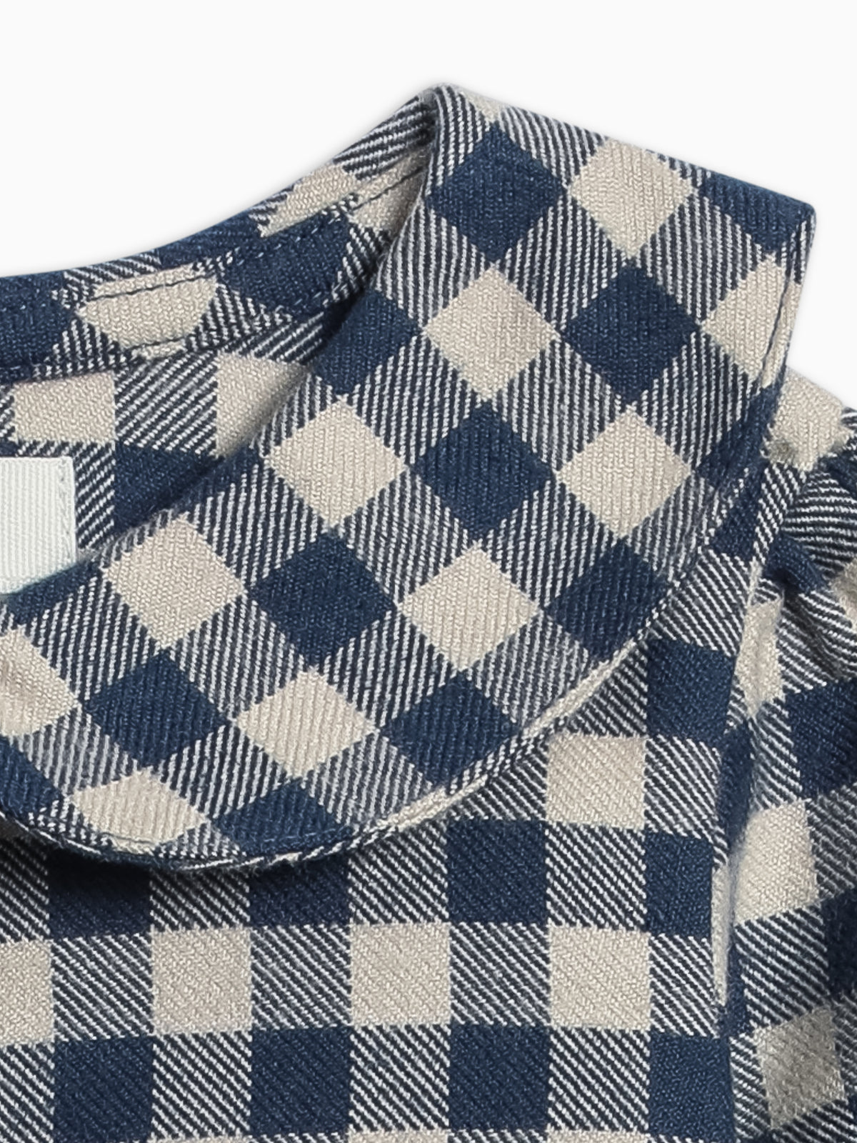 Myra Flannel Long Sleeve Peter Pan Collar Bubble Romper - Swindon Plaid
