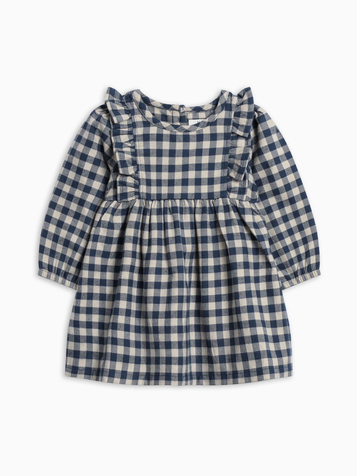 Celyn Flannel Ruffle Long Sleeve Dress - Swindon Plaid