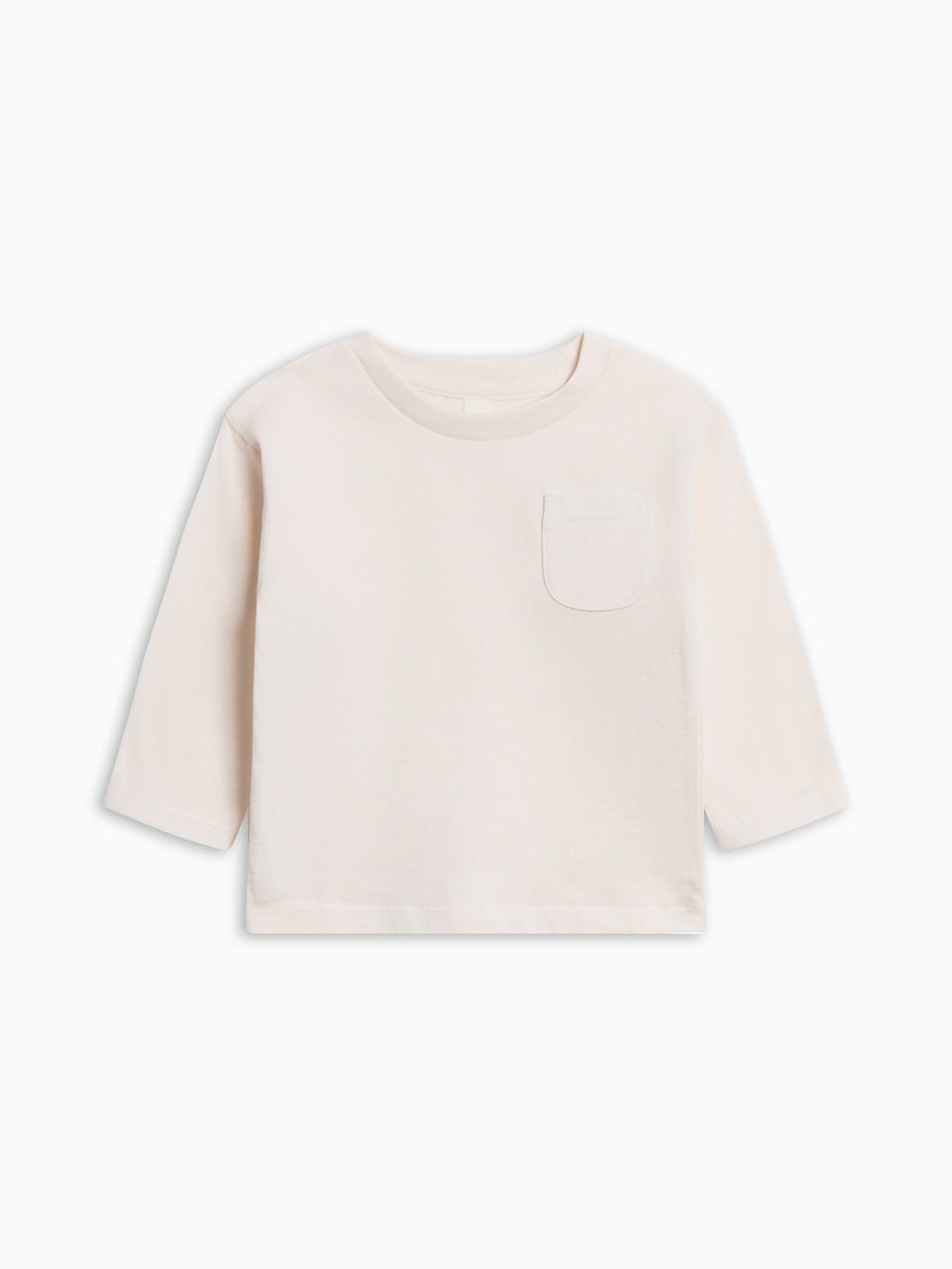 Reese Drop Shoulder Tee - Ivory Baby-Kids : Tops : Tees : Long Sleeves KENDI by Colored Organics Reese Drop Shoulder Tee Baby for Kids | Colored Organics®