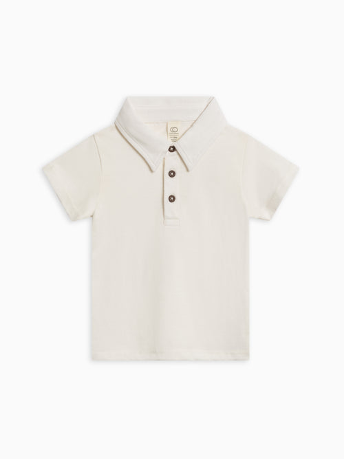 Ben Short Sleeve Polo Baby-Kids : Tops : Shirts : Short Sleeves Colored Organics Organic Cotton Short Sleeve Kids Polo | Colored Organics®