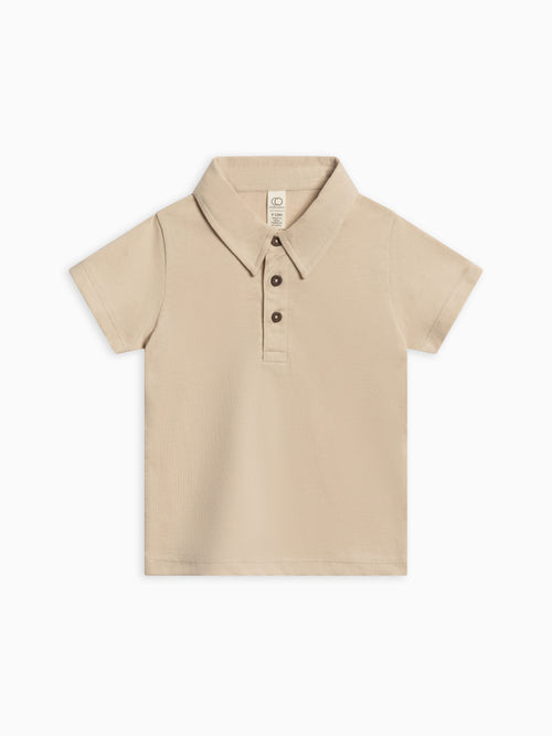 Ben Short Sleeve Polo Baby-Kids : Tops : Shirts : Short Sleeves Colored Organics Organic Cotton Short Sleeve Kids Polo | Colored Organics®