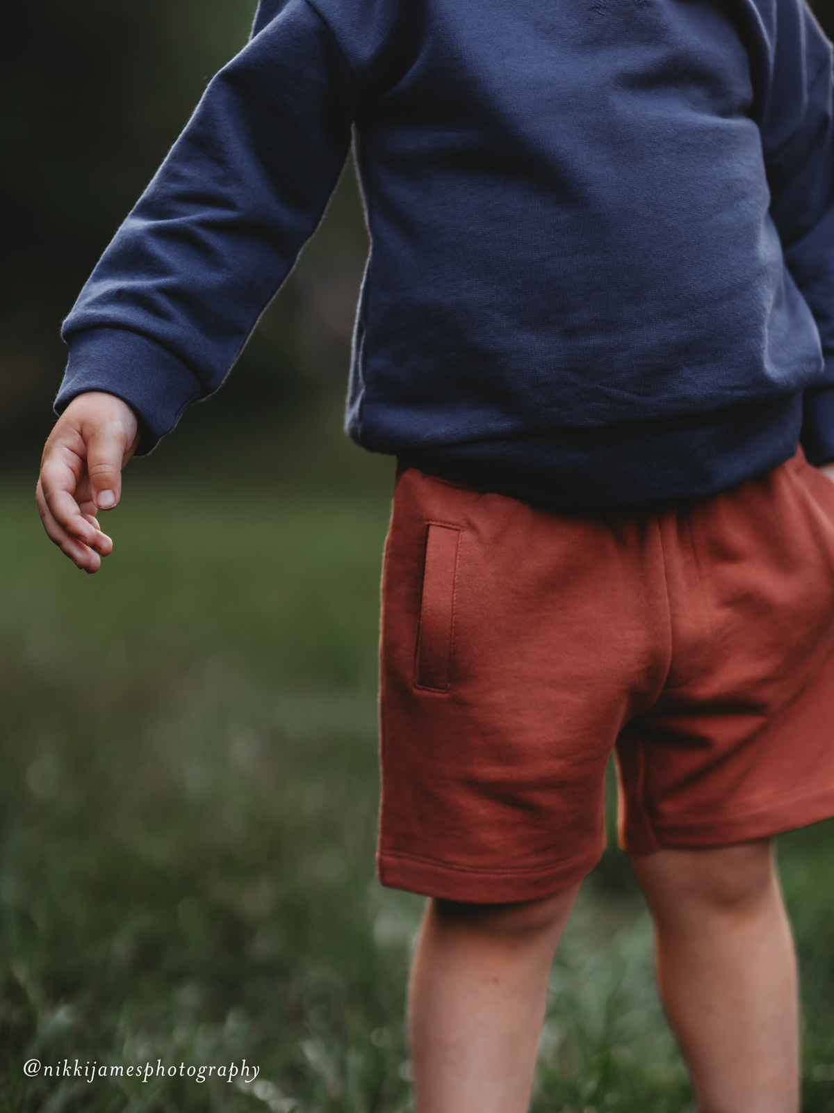 Chris French Terry Shorts Baby-Kids : Bottoms : Shorts KENDI by Colored Organics 100% Organic Cotton Baby Shorts, Chris | Colored Organics®
