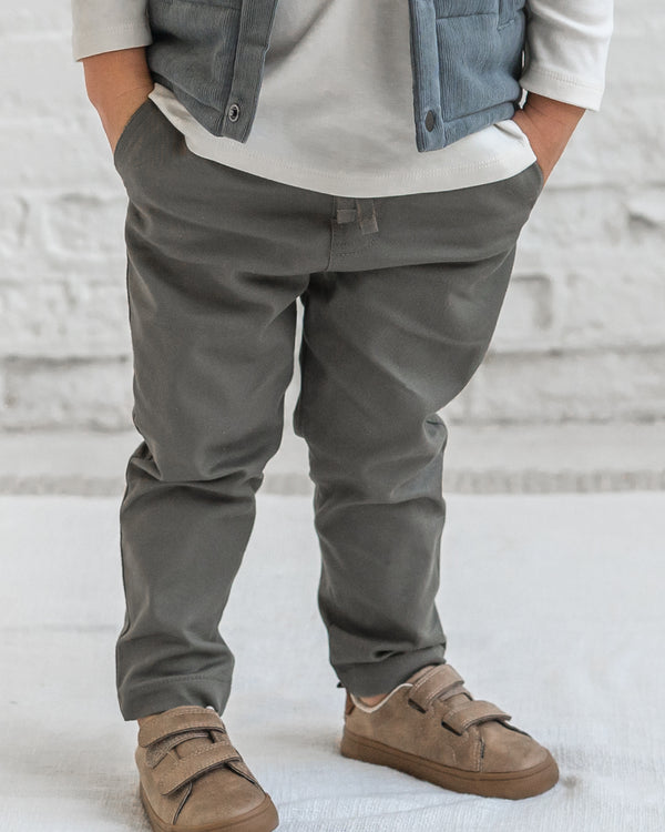 Grover Twill Pant - Olive Baby-Kids : Bottoms : Pants KENDI by Colored Organics Grover Twill Pant for Babies and Kids | Colored Organics®