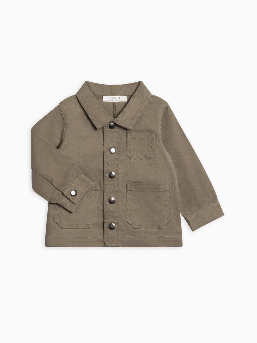 Denver Twill Chore Jacket Baby-Kids : Tops : Tops : Outerwear : Long Sleeves KENDI by Colored Organics Denver Twill Chore Jacket for Baby | Colored Organics®