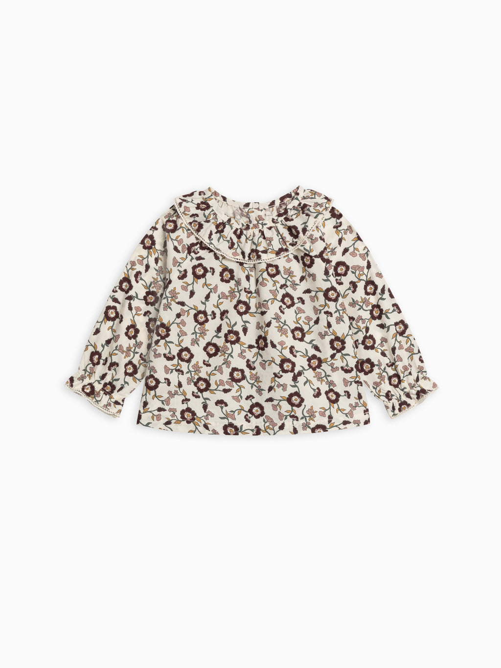 Shirley Poplin Ruffle Collar Shirt Sale : Baby-Kids : Tops : Shirts : Long Sleeves Kendi Baby Shirley Poplin Ruffle Collar Shirt | Colored Organics®