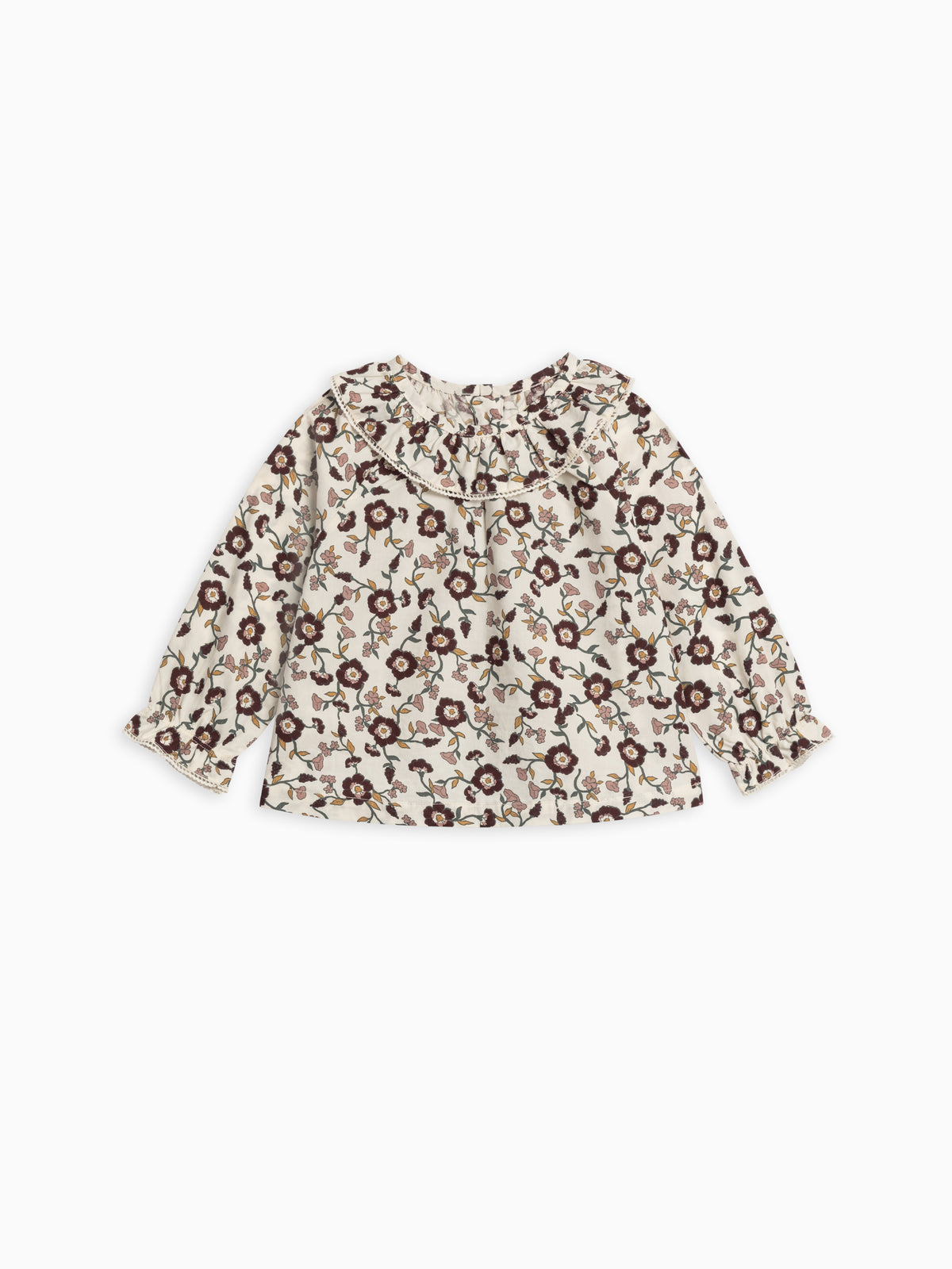 Shirley Poplin Ruffle Collar Shirt Sale : Baby-Kids : Tops : Shirts : Long Sleeves Kendi Baby Shirley Poplin Ruffle Collar Shirt | Colored Organics®