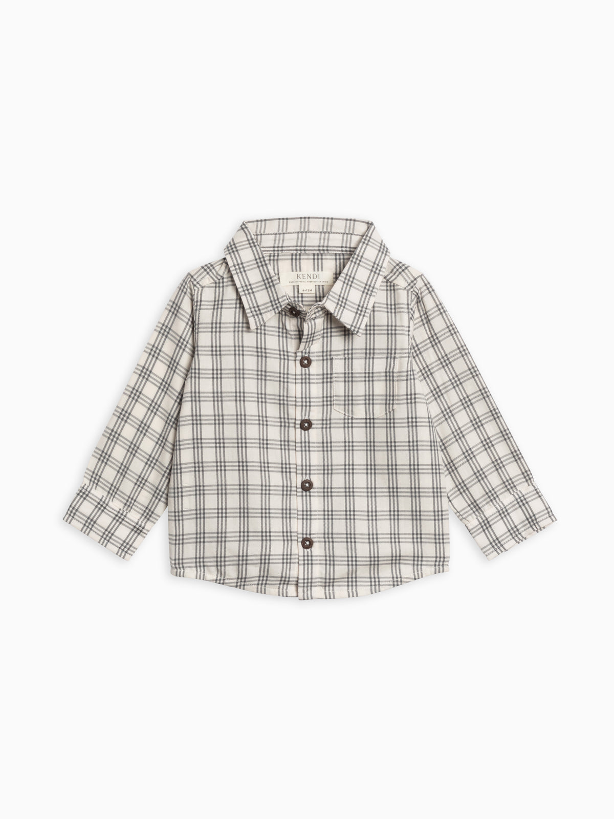 Earl Poplin Collar Shirt Baby-Kids : Tops : Shirts : Long Sleeves Kendi Organic Cotton Baby and Kids Earl | Colored Organics®
