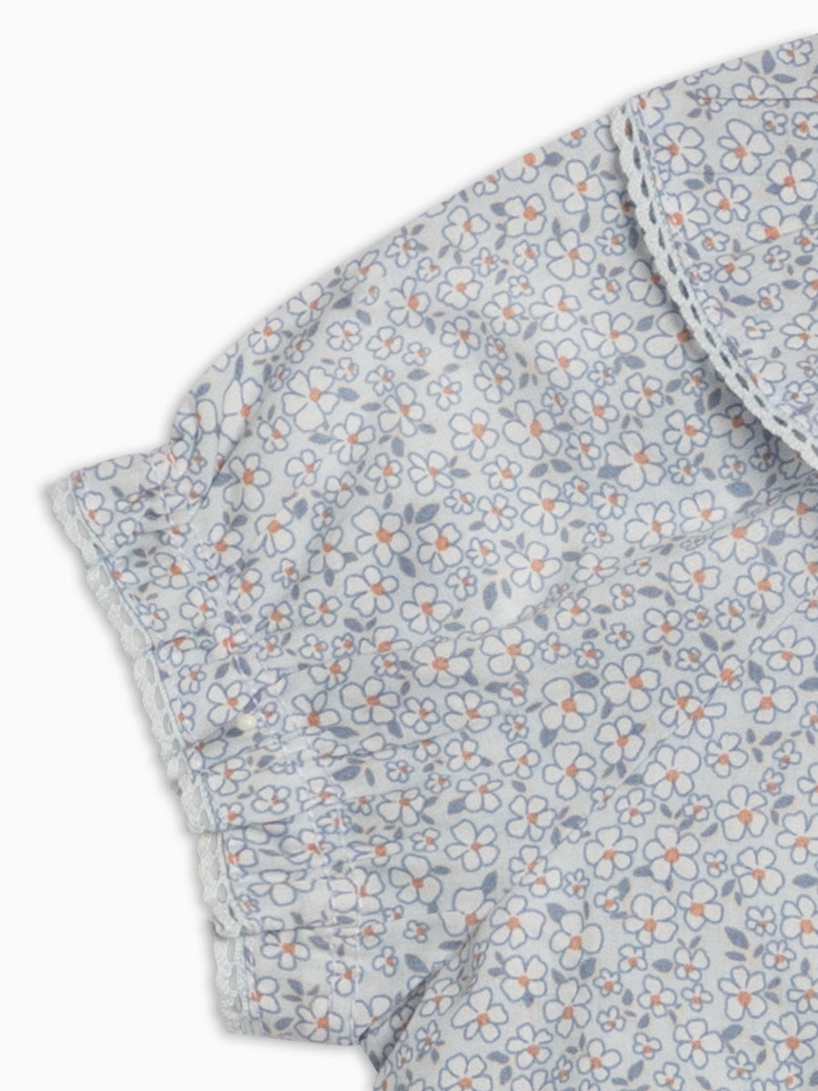 Bess Poplin Ruffle Collar Shirt and Bloomer Set Baby : Set : Dress Kendi Bess Poplin Ruffle Collar Shirt and | Colored Organics®