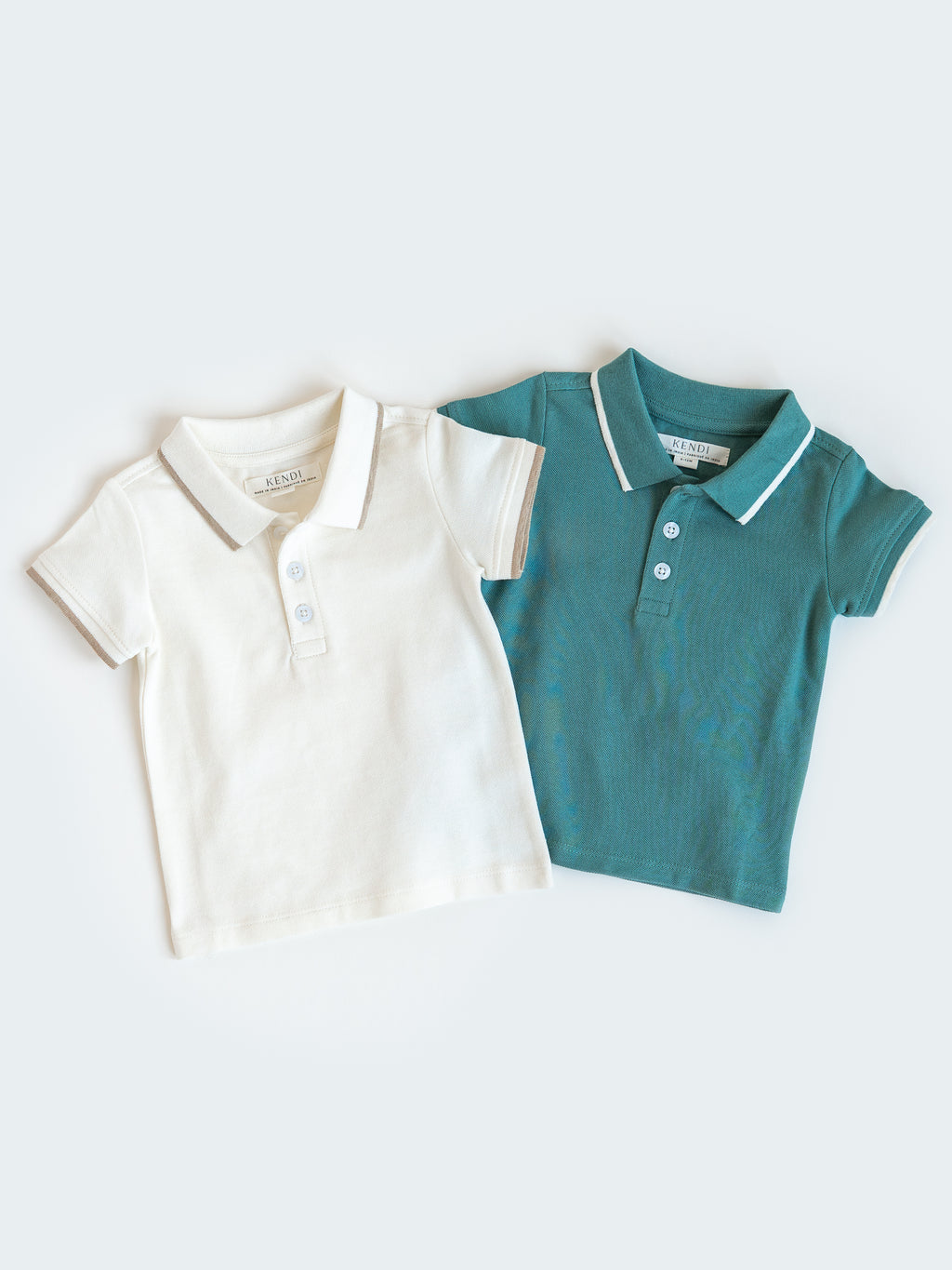 Arnie Piqué Polo - Coconut Sale : Baby-Kids : Tops : Shirts : Short Sleeves KENDI by Colored Organics Arnie Piqué Polo - Coconut for Baby | Colored Organics®