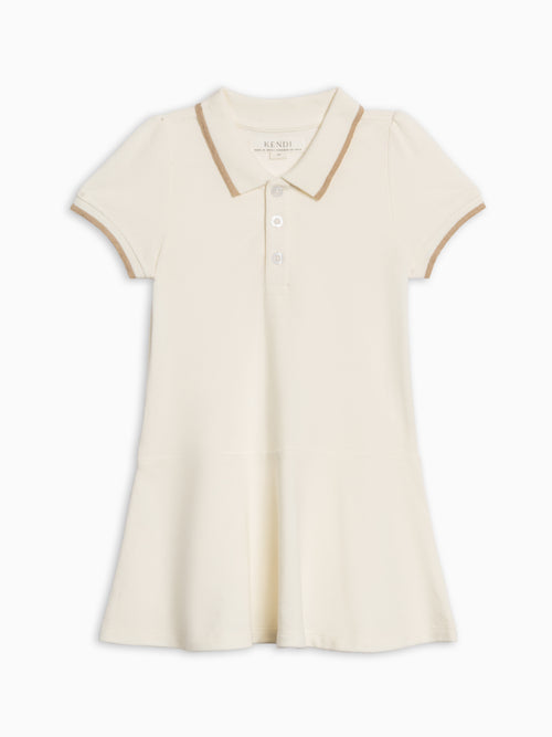 Betsy Piqué Polo Dress - Coconut Sale : Kids : Dresses : Tanks KENDI by Colored Organics Baby Betsy Piqué Polo Dress - Coconut | Colored Organics®