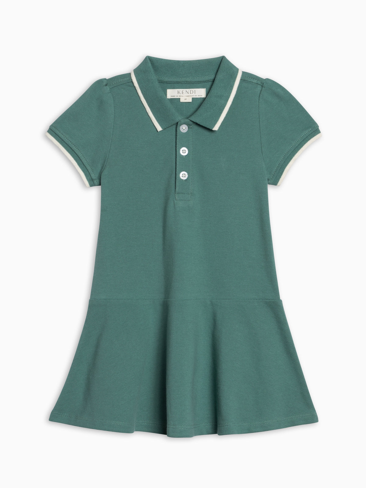 Betsy Piqué Polo Dress - Laguna Kids : Dresses : Short Sleeves KENDI by Colored Organics Betsy Piqué Polo Dress - Laguna for Baby | Colored Organics®