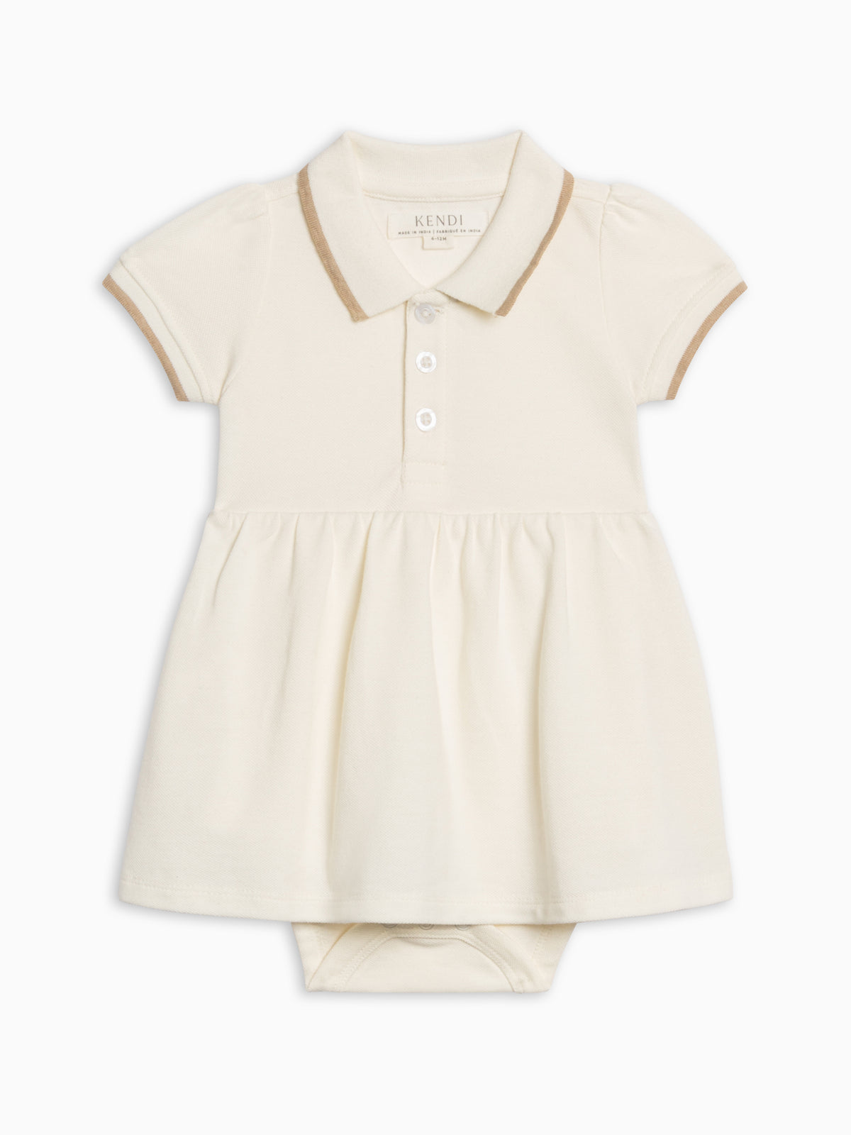 Meri Piqué Polo Dress Bodysuit  Kendi Meri Piqué Polo Dress Bodysuit | Colored Organics®