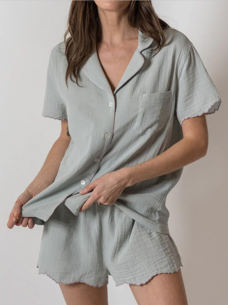Alaia Short Sleep Set Parent : Apparel House No. 23 Alaia Short Sleep Set (Organic) | Colored Organics®