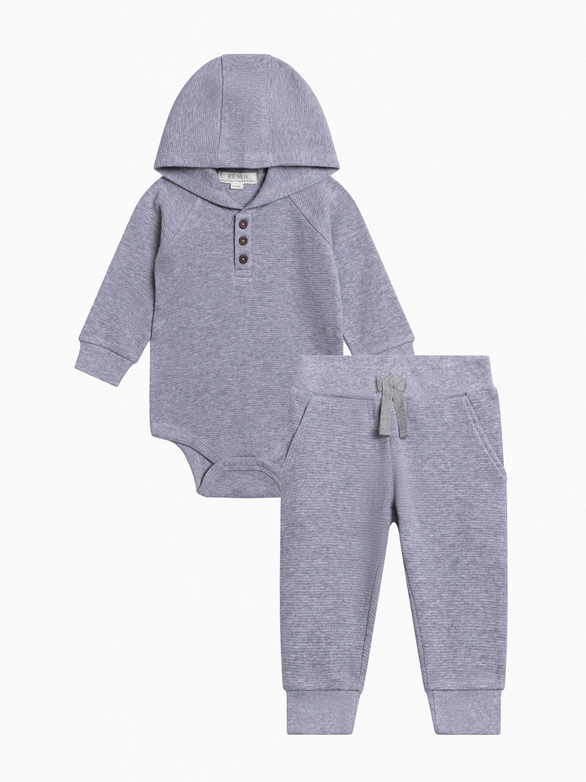 Organic Boy Waffle Bodysuit Set Baby : Virtual Set KENDI by Colored Organics Organic Waffle Summer Set for Baby | Colored Organics®