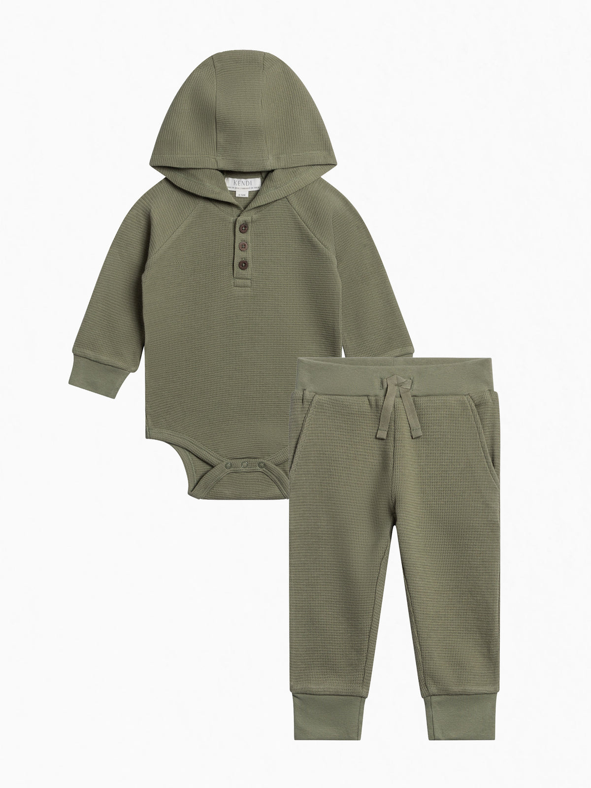 Organic Boy Waffle Bodysuit Set Baby : Virtual Set KENDI by Colored Organics Organic Waffle Summer Set for Baby | Colored Organics®