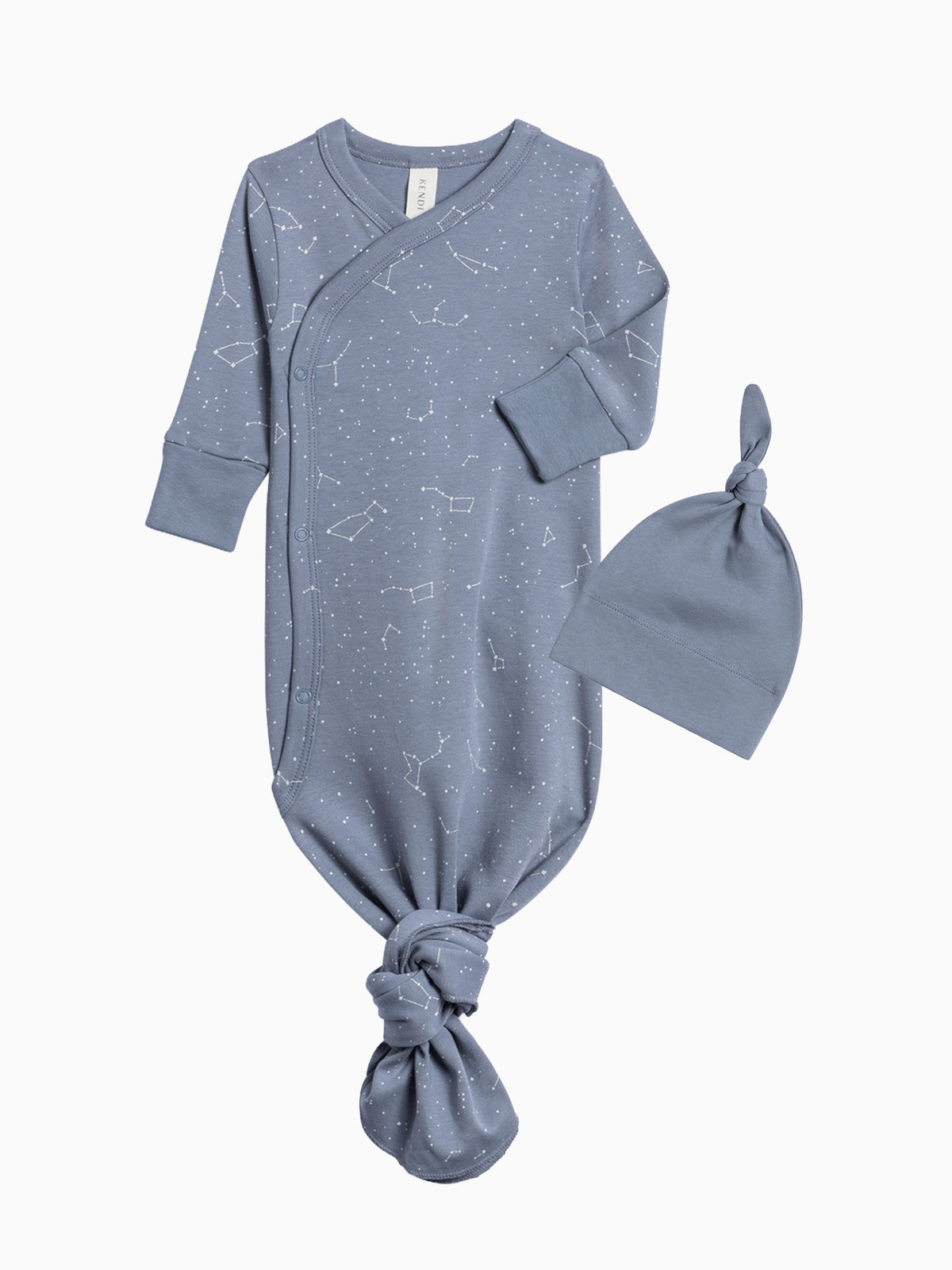 Organic Infant Boy Winter Gown and Hat Set Baby : Virtual Bundle KENDI by Colored Organics Organic Infant Boy Winter Gown and Hat | Colored Organics®