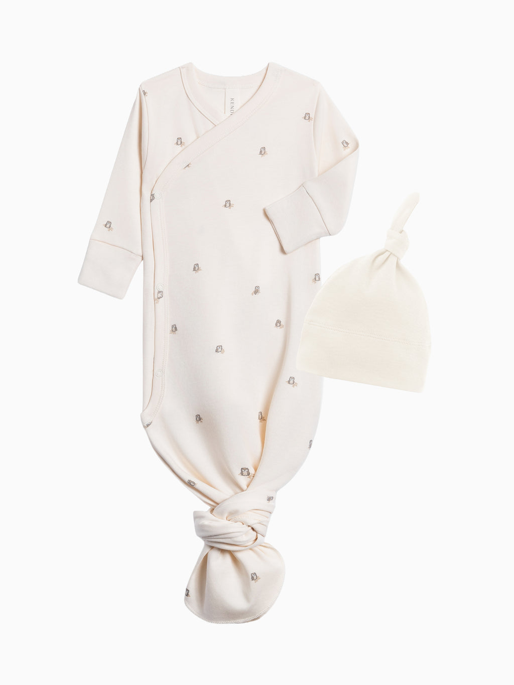 Organic Infant Boy Winter Gown and Hat Set Baby : Virtual Bundle KENDI by Colored Organics Organic Infant Boy Winter Gown and Hat | Colored Organics®