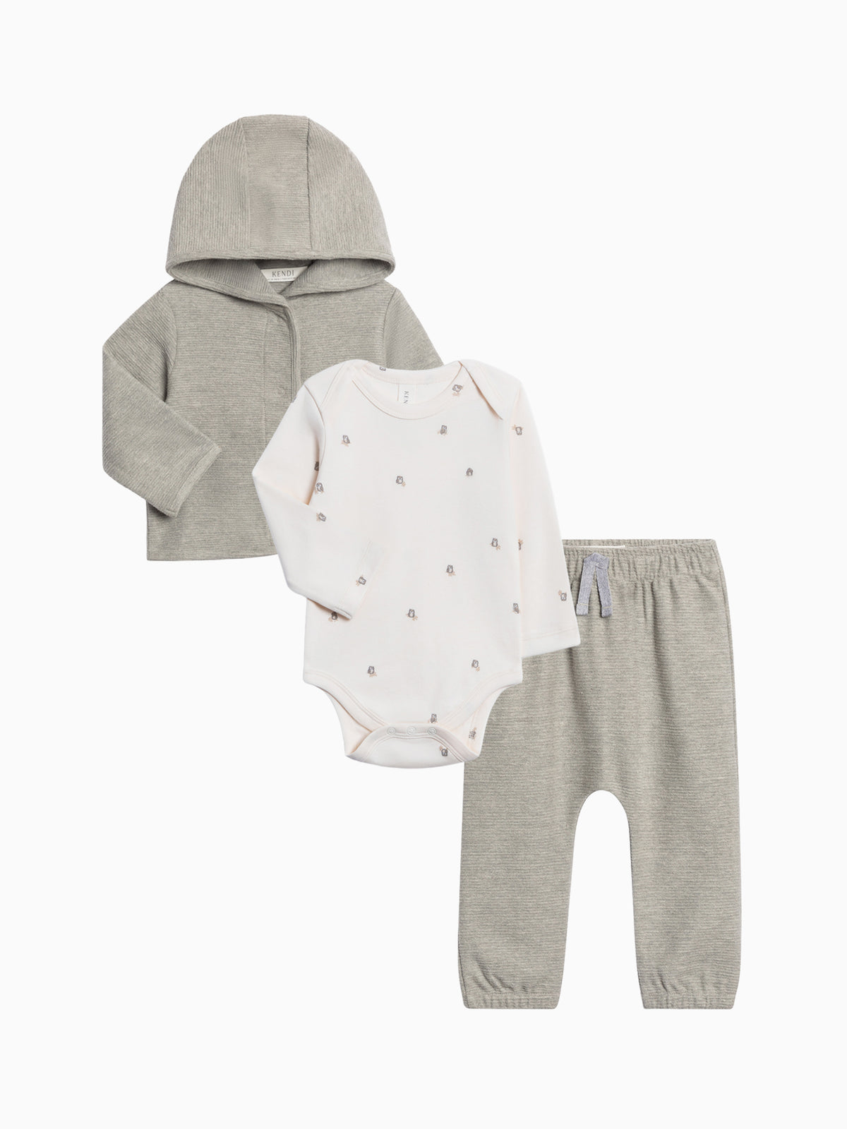 Organic Infant Boy Winter Ottoman and Bodysuit Set