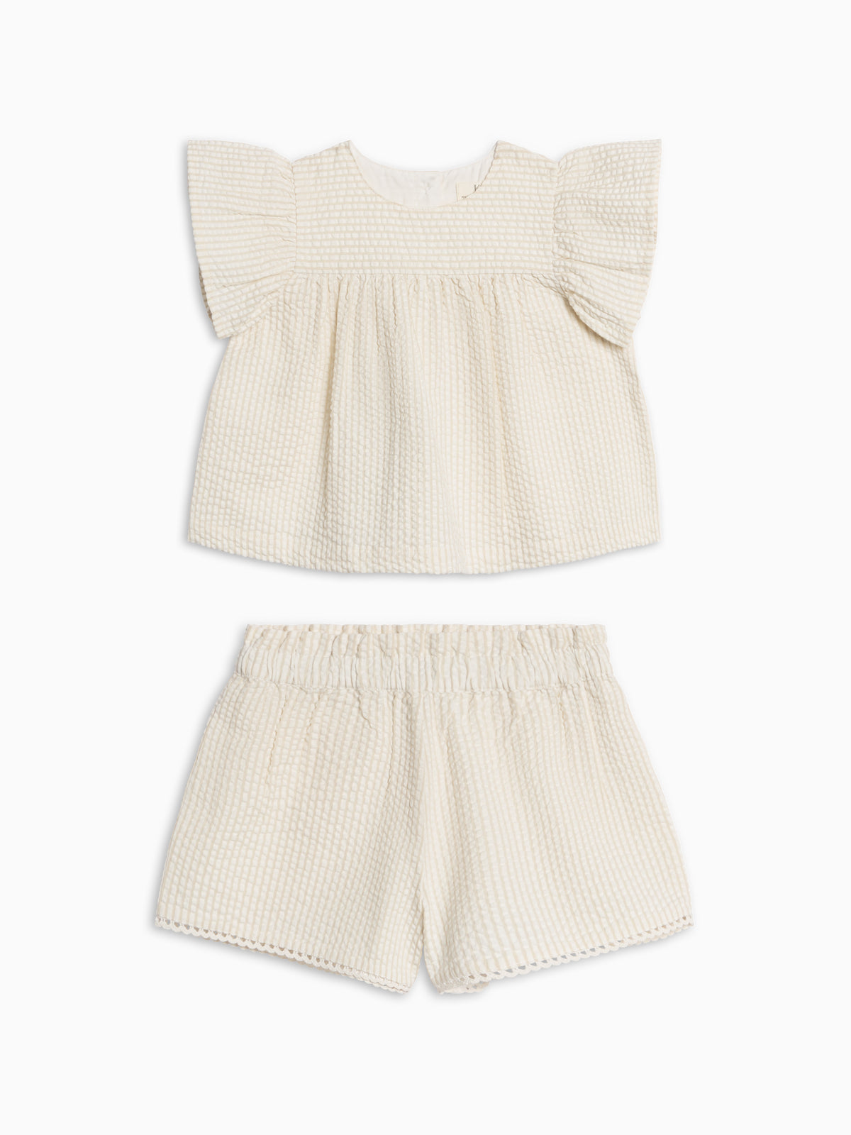 Organic Girls Seersucker Set Baby-Kids : Virtual Set KENDI by Colored Organics Organic Girls Seersucker Set for Baby | Colored Organics®
