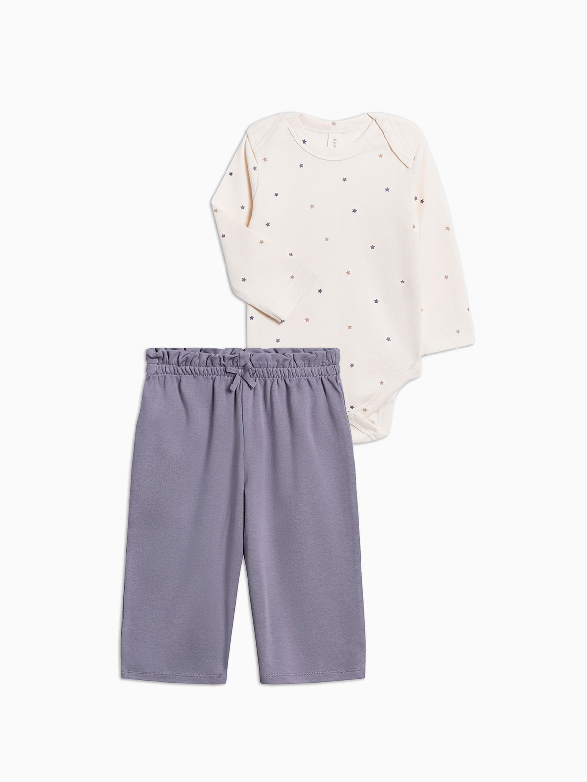 Organic Infant Girl Winter Bodysuit and Pant Set