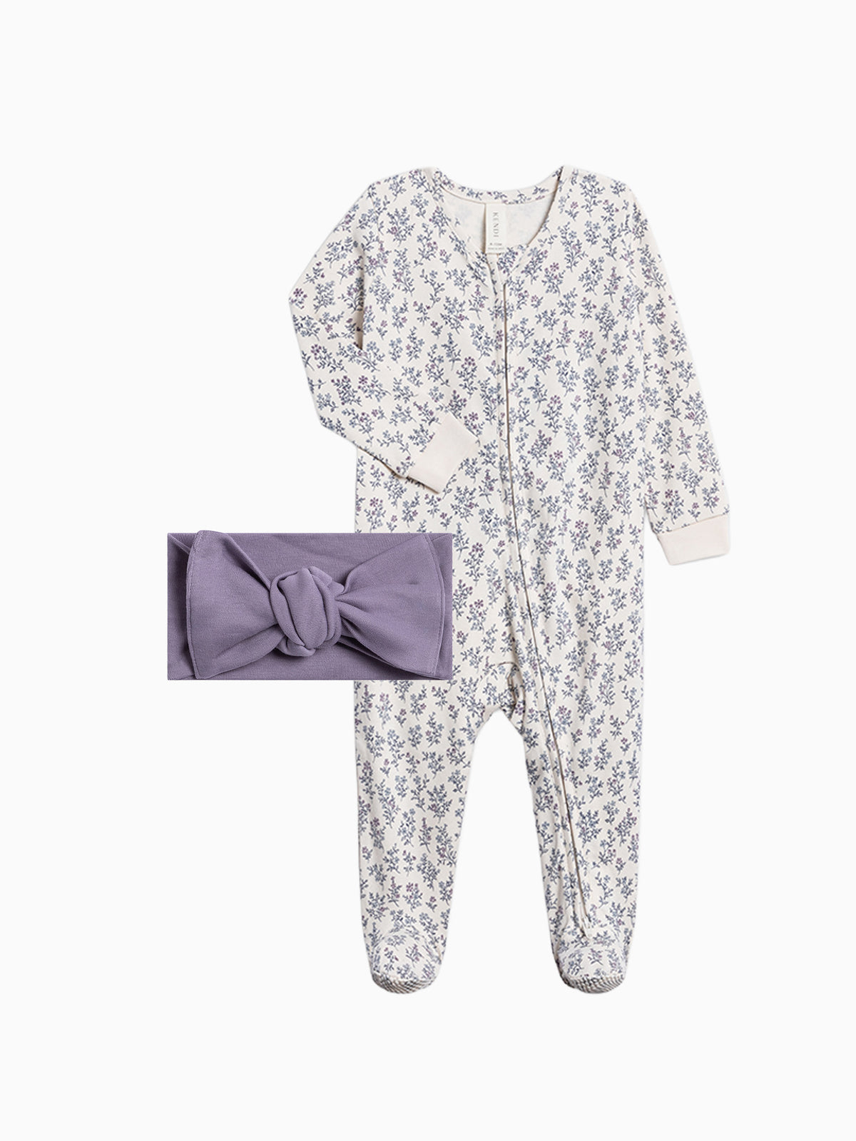 Organic Winter Sleeper and Bow Set