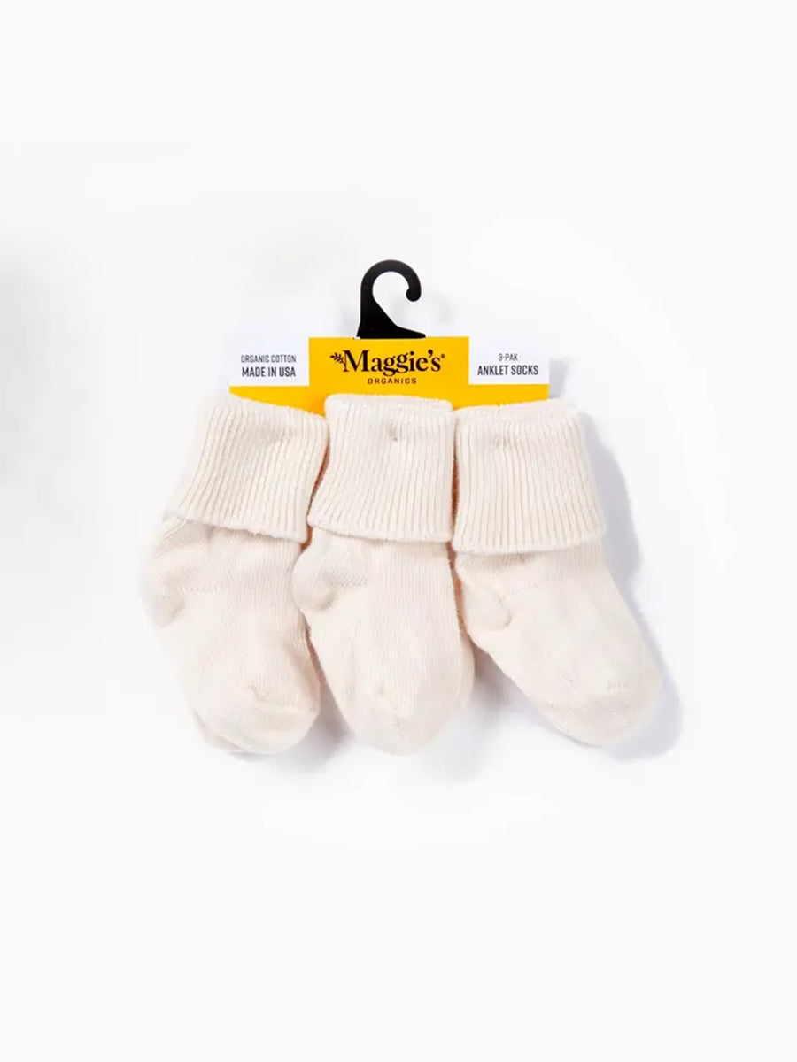 3-Pack Socks Baby-Kids : Accessories : Socks Maggie's Organics 3-Pack Socks Baby for Kids | Colored Organics®
