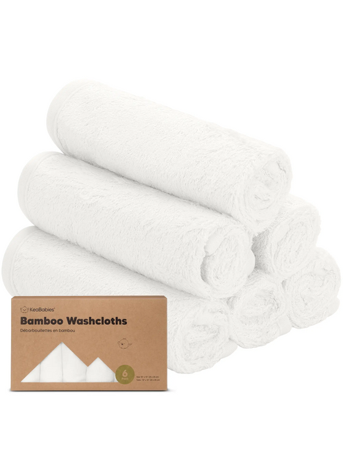 6-Pack Baby Bamboo Wash Cloths Baby-Kids : Nursery : Bath KeaBabies Bamboo Baby Wash Cloths, 6 Pack | Colored Organics®