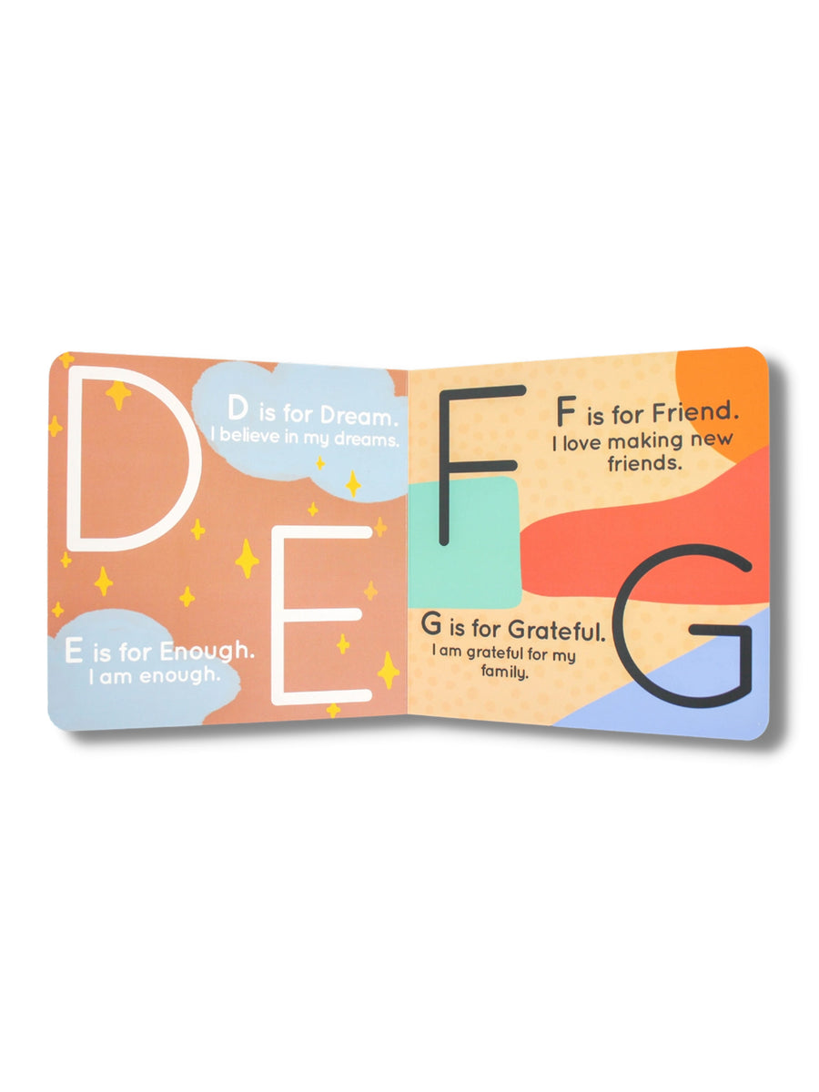 ABC Affirmation Baby Book Baby-Kids : Toys : Books Kids For Culture ABC Affirmation Baby Board Book | Colored Organics®