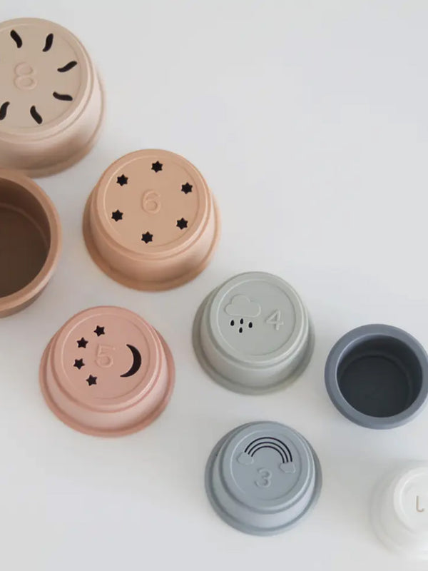 Silicone Stacking Cups Baby - Kids : Toys : Stacking The Saturday Baby Silicone Stacking Cups for Baby | Colored Organics®