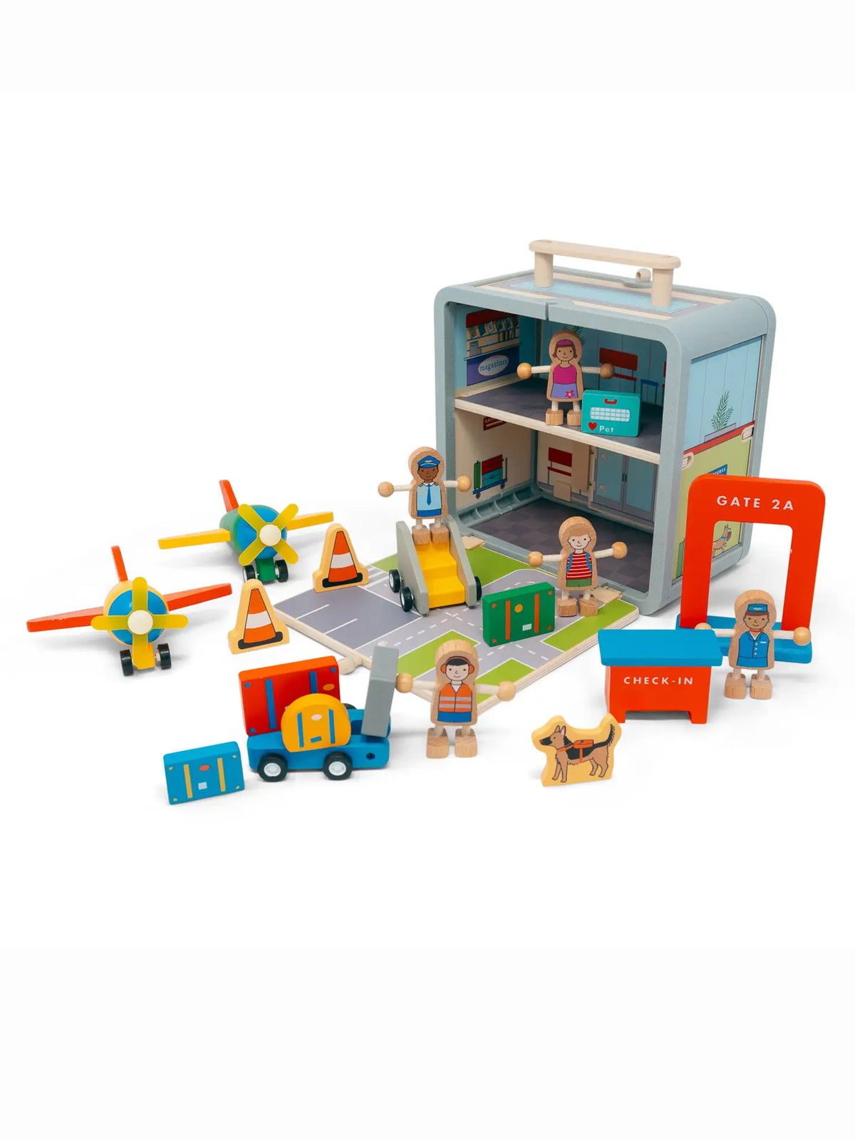 Suitcase Play House | Airport Baby-Kids : Toys : Pretend Play Jack Rabbit Creations Suitcase Play House | Airport for Baby | Colored Organics®