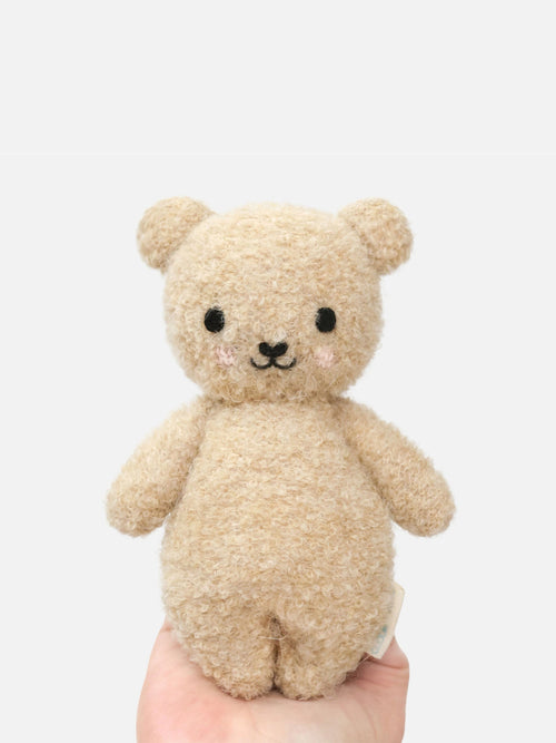 Baby Boucle Bear Stuffed Animal Baby : Toys : Plush + Crinkle cuddle+kind Baby Boucle Bear Stuffed Animal | Colored Organics®