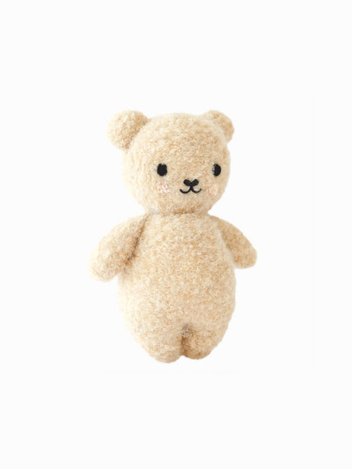 Baby Boucle Bear Stuffed Animal Baby : Toys : Plush + Crinkle cuddle+kind Baby Boucle Bear Stuffed Animal | Colored Organics®