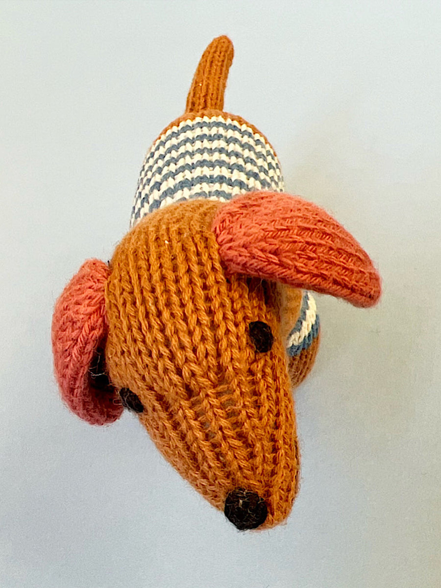Baby Dog Rattle Toy Baby : Toys : Plush + Crinkle : Rattles : Teethers Estella Dog Organic Sherpa Knit Stuffed Animal | Colored Organics®