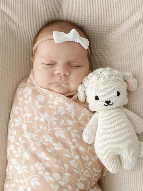 Baby Lamb Stuffed Animal Baby : Toys : Plush + Crinkle cuddle+kind Organic Baby Lamb Stuffed Animal | Colored Organics®