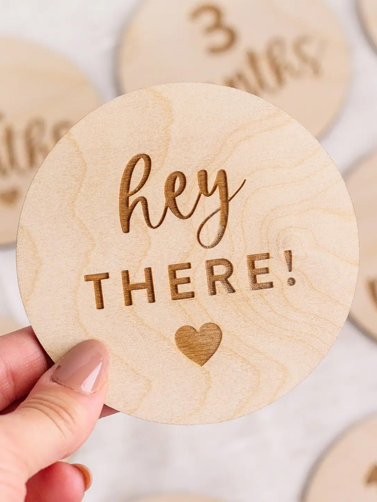 Baby Wooden Hearts Milestone Cards Nursery : Milestone The Print Pantry Wooden Baby Month Milestone Cards | Colored Organics®
