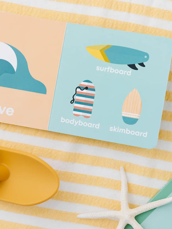 Beach Baby Board Book Baby-Kids : Toys : Books Left Hand Book House Beach Baby Board Book for Babies | Colored Organics®