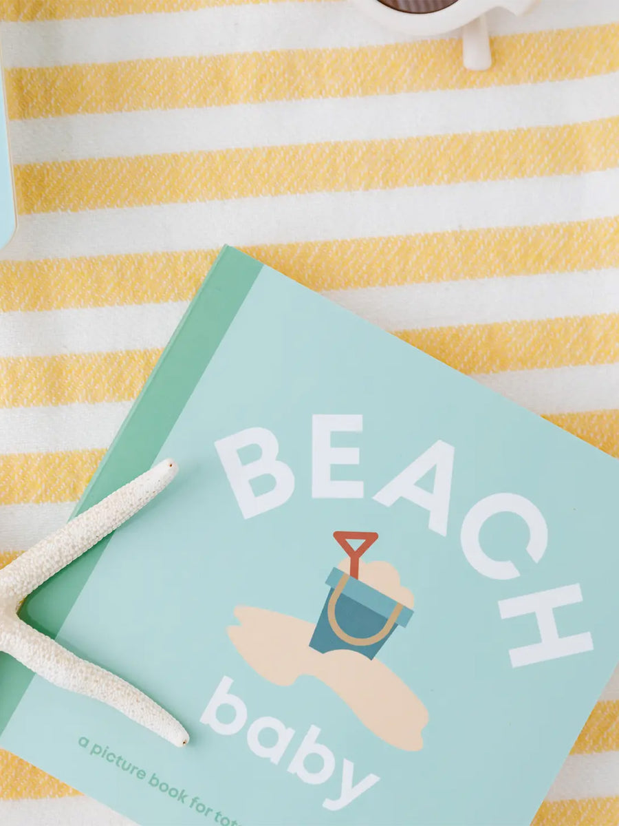 Beach Baby Board Book Baby-Kids : Toys : Books Left Hand Book House Beach Baby Board Book for Babies | Colored Organics®