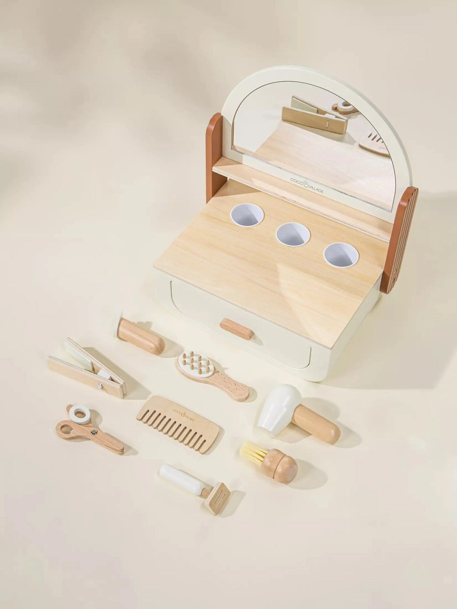 Wooden Beauty Station Baby-Kids : Toys : Pretend Play Coco Village Wooden Beauty Station for Baby | Colored Organics®