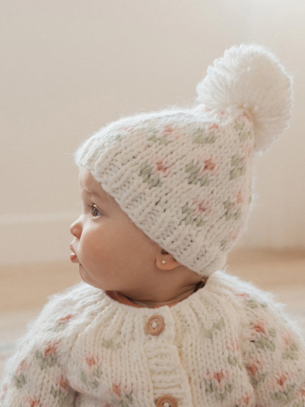 Bitty Blooms Beanie Baby-Kids : Accessories : Hats Huggalugs Forest Knit Beanie Hat for Baby | Colored Organics®