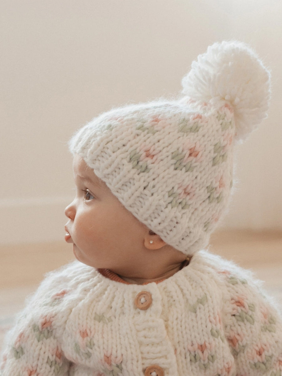 Bitty Blooms Beanie Baby-Kids : Accessories : Hats Huggalugs Forest Knit Beanie Hat for Baby | Colored Organics®