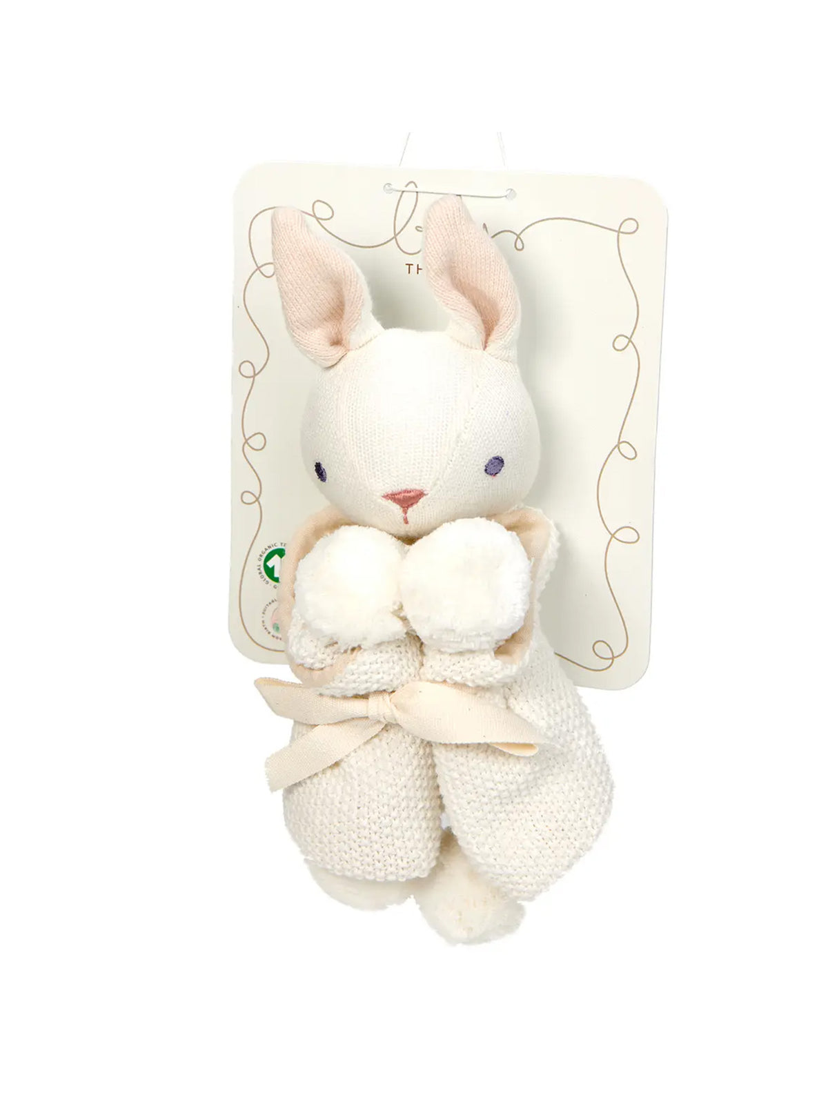 Bunny Lovey Baby Comforter Baby : Toys : Plush + Crinkle Threadbear Design Organic Bunny Lovey Baby Comforter | Colored Organics®