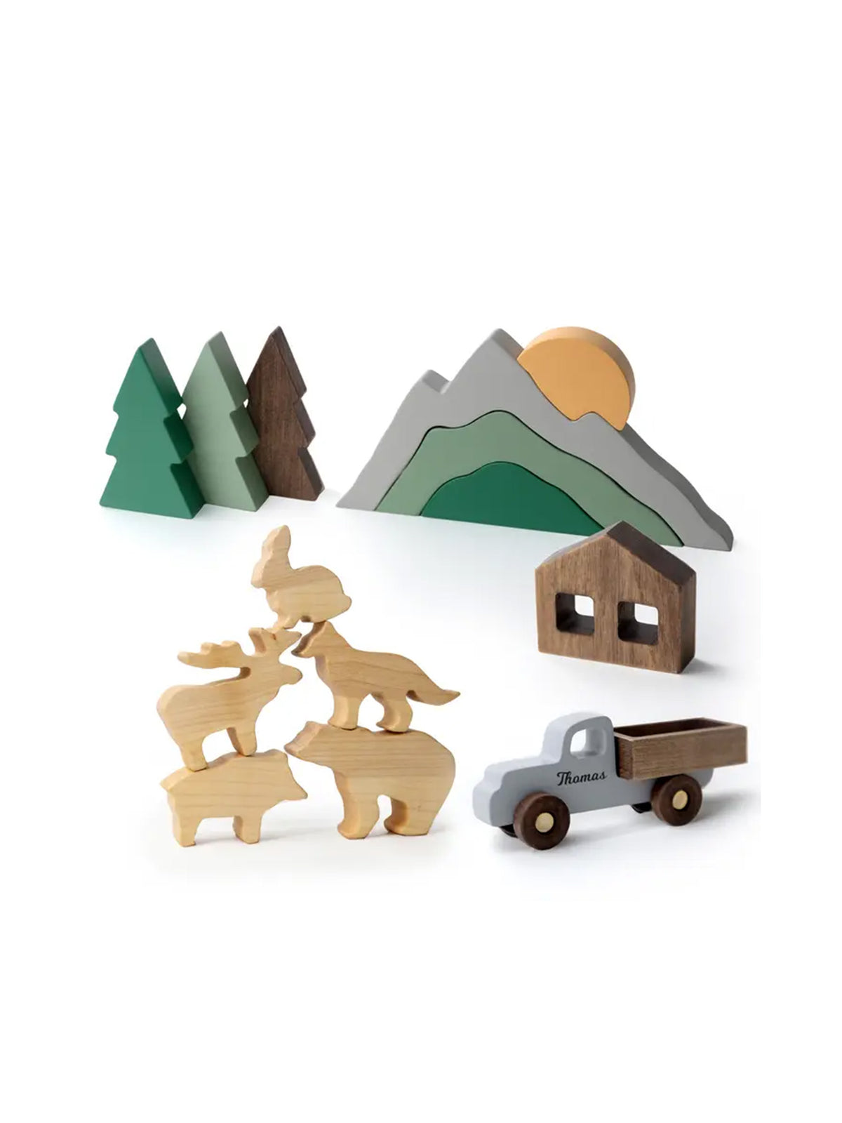 Woodland Wooden Play Set Baby-Kids : Toys : Puzzle Busy Puzzle Woodland Wooden Play Set for Baby | Colored Organics®