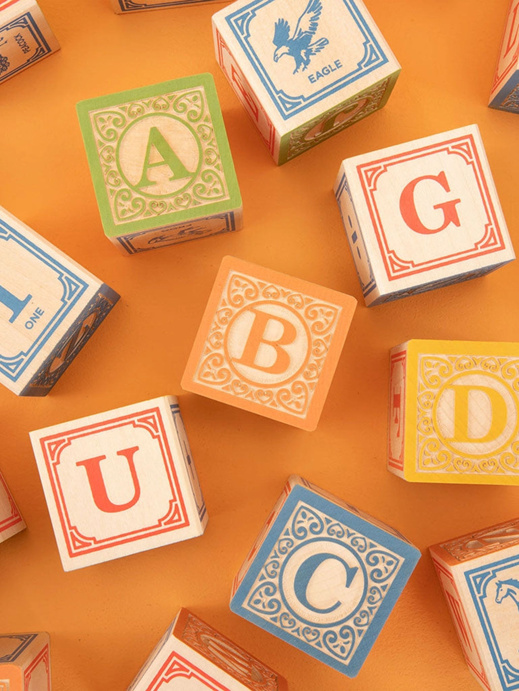 Classic ABC Blocks Kids : Toys : Blocks Uncle Goose Classic Wooden ABC Blocks for Kids | Colored Organics®